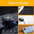 thumbnail image 3 of 2-Pack Mini COB Work Light with Magnetic Base, 1200mAh Rechargeable Battery, 4-Level LED Power Indicator, Waterproof & Color Temperature Adjustable via Short Press Temperature Key, Portable and, 3 of 6
