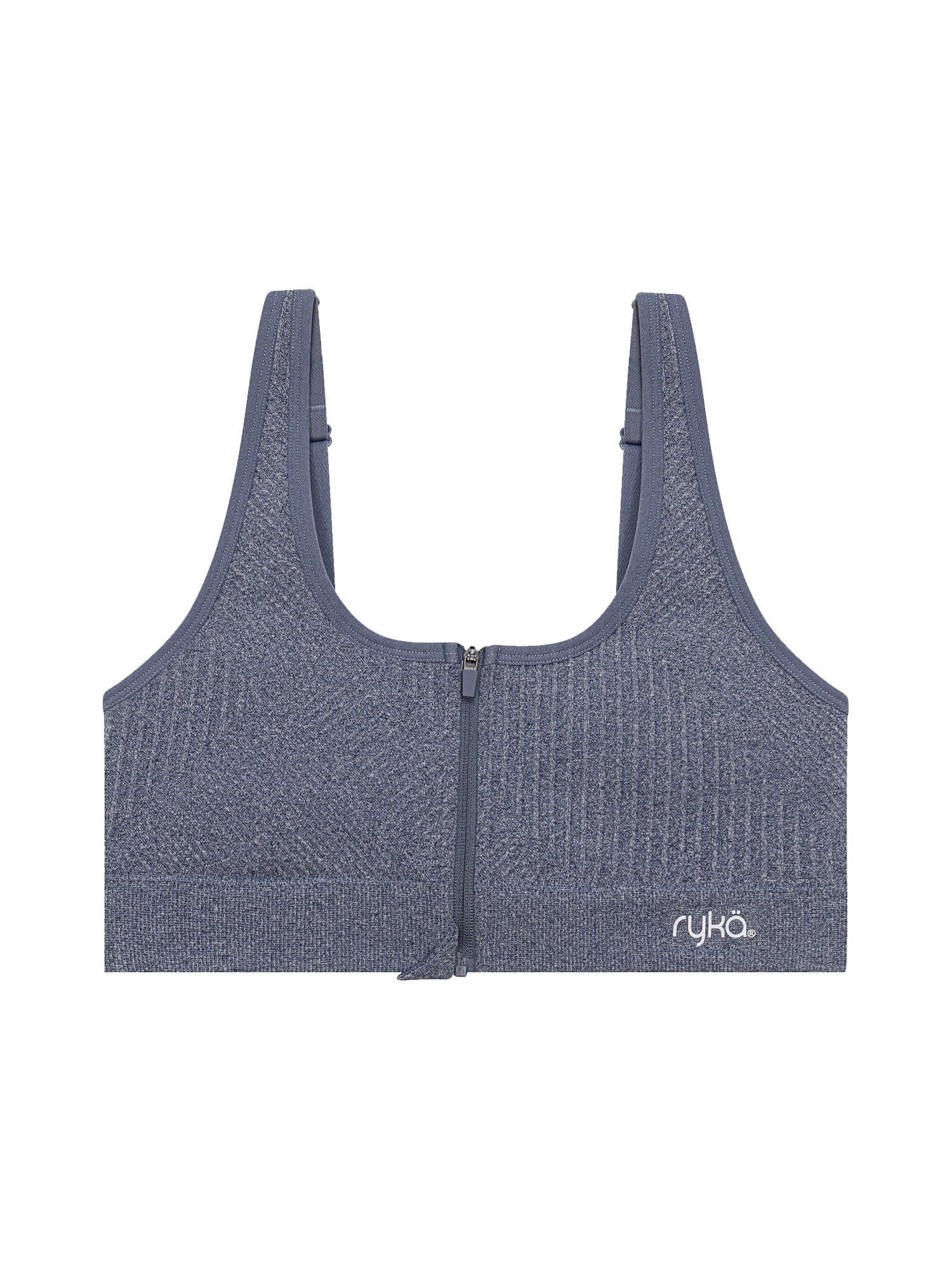 Ryka Women's Textured Zip Sports Bra, Sizes S-XL