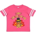 thumbnail image 3 of Inktastic Happy Thanksgiving Cute Turkey in Pilgrim Hat Boys or Girls Toddler T-Shirt, 3 of 5