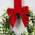 thumbnail image 4 of Mini Wreath, 9‑Inch Artificial Eucalyptus Wreath with Red Bow, Small Farmhouse Green Wreath for Porch Wall Window Cabinet Home Decoration, 4 of 5