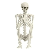 Xinwanna Poseable Skeleton with Movable Joints 5.4ft Plastic Realistic Halloween Skeleton Decorations, Full Body Bones Life-size Simulation Skeleton for Indoor Outdoor Decoration Halloween Props