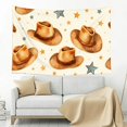 thumbnail image 4 of RKSupls Spring Tapestry Wall Art, Cowboy Hats and Stars Pattern Hanging Tapestry Decoration for Happy New Year Bedroom, Living Room, Dorm, Apartment Hallway Home Decor,60*40in, 4 of 5
