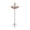Pink, variant on 34IN Solar Powered Tiered Bird Bath Fountain, Outdoor Garden Water Feature with Ground Spike, Decorative Glass Basin for Patio and Yard,Pink