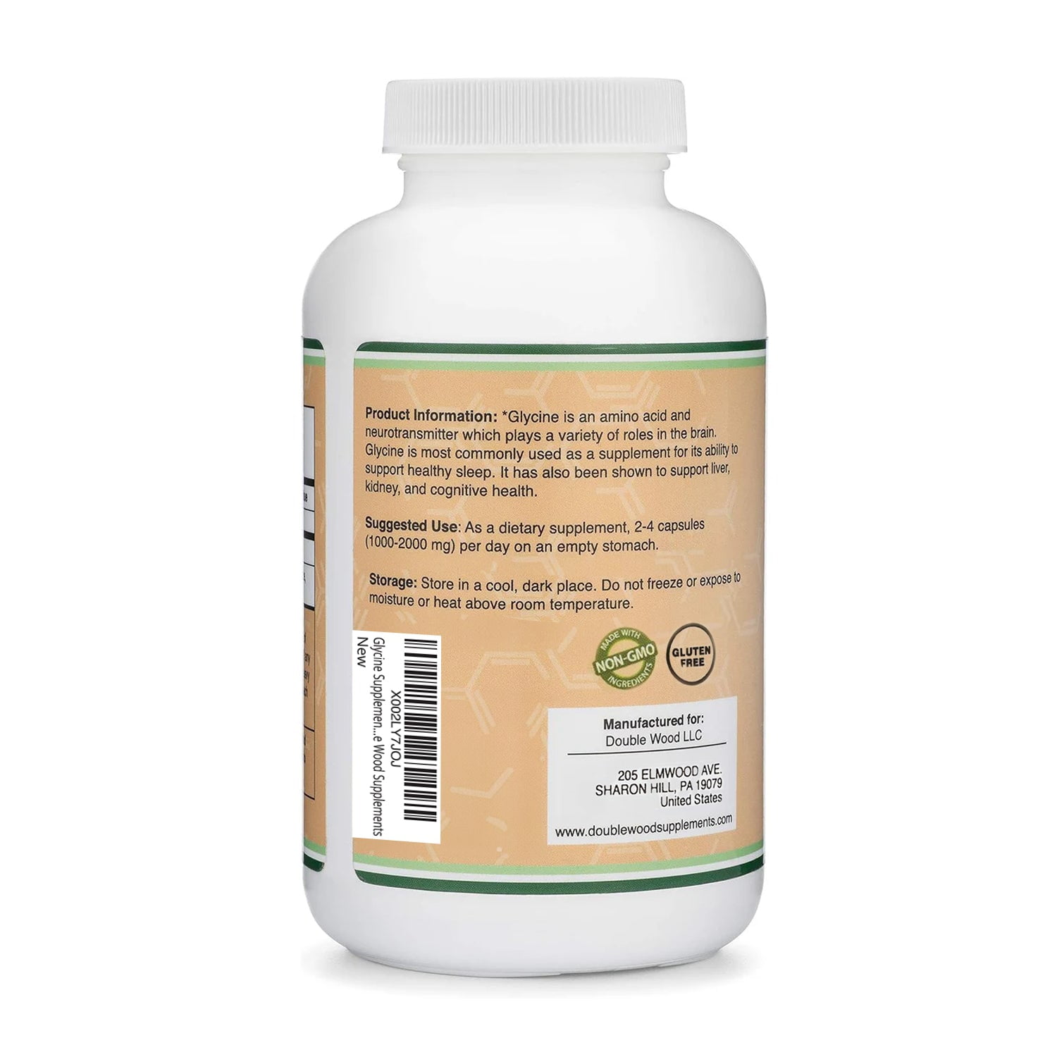 Glycine Supplement - 1,000mg (300 Capsules) Amino Acid for Sleep Quality Support (Glicina) by Double Wood Supplements