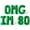 Green, variant on Letter Balloons - OMG IM 80 16" Inch Alphabet Letters Foil Mylar Balloon 80th Birthday Party Banner (White)