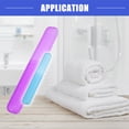 thumbnail image 2 of Vocoste 2 Pcs Plastic Toothbrush Holders Case for Travel Purple Blue 7.48"x1.06", 2 of 7