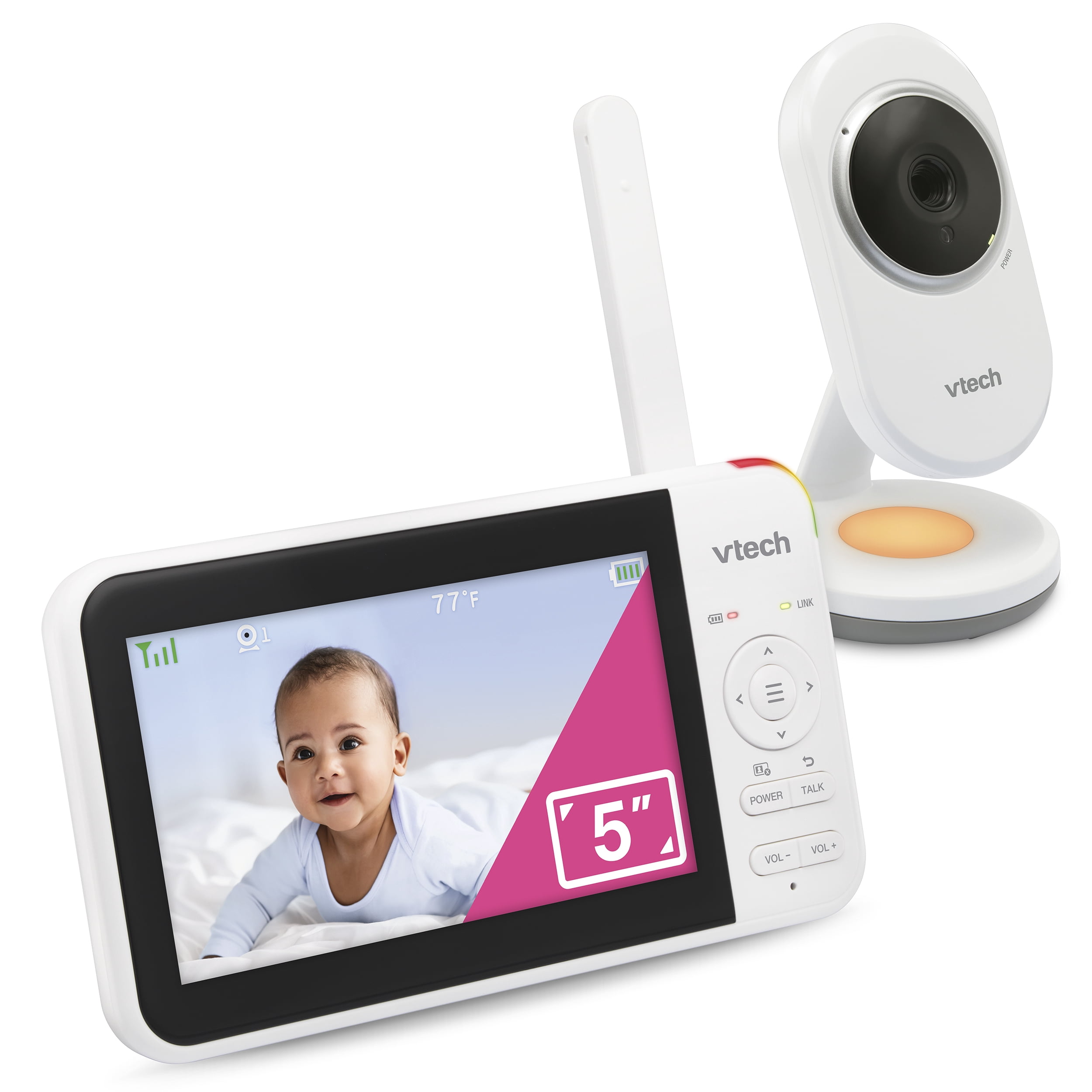 VTech VM5256 Fixed Video Monitor with High-Resolution 5-inch LCD Screen