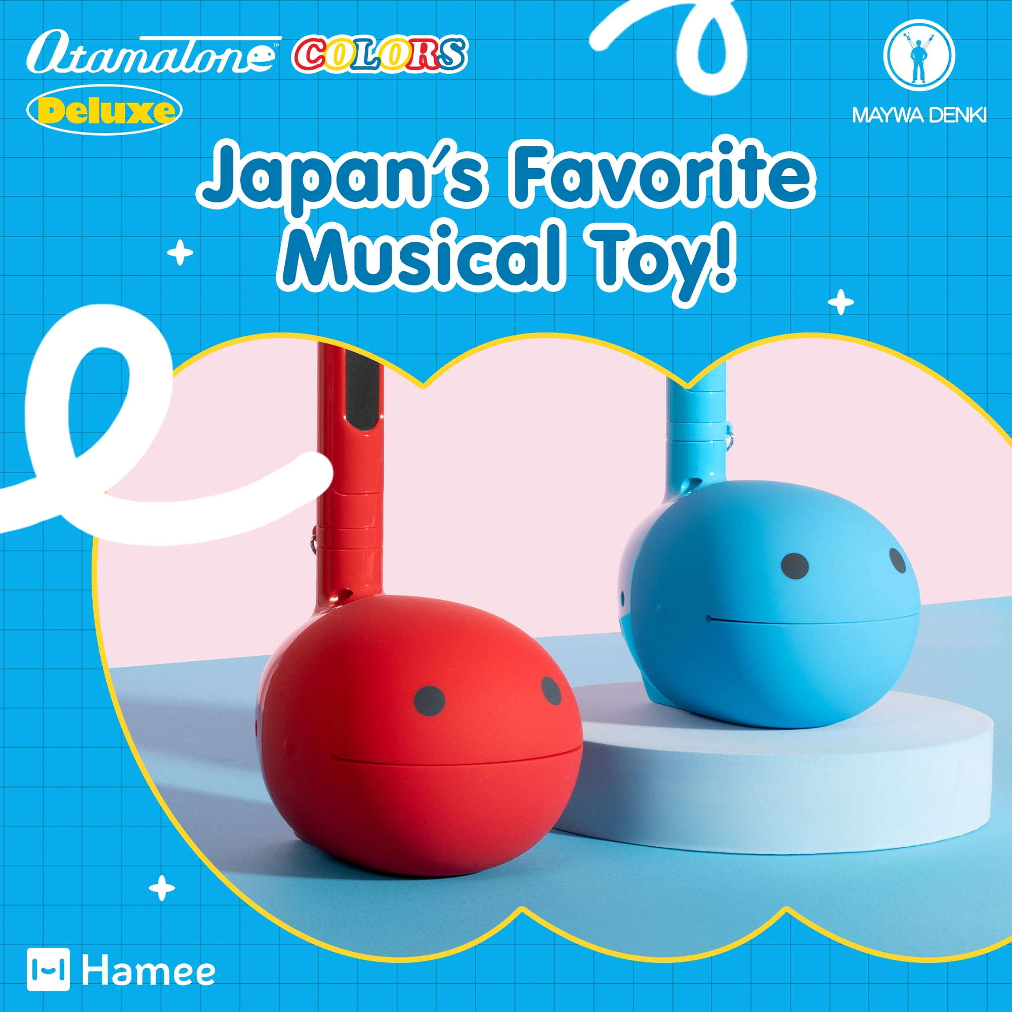 Otamatone Deluxe Musical Instrument Synthesizer for Adults - Blue