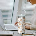 thumbnail image 6 of 30 oz Corgi Coffee Tumbler with Handle and Straw, Dog Lovers Stainless Steel Insulated Cup with Flip Straw,Travel Coffee Mug Water Bottle,Christmas Birthday Mothers Day Gifts for Women Animal Lovers, 6 of 6