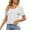 White, variant on IROINNID Women's Round- Neck Solid Breathable Minimalist Short Pleated Sleeve Summer Top Under 10$