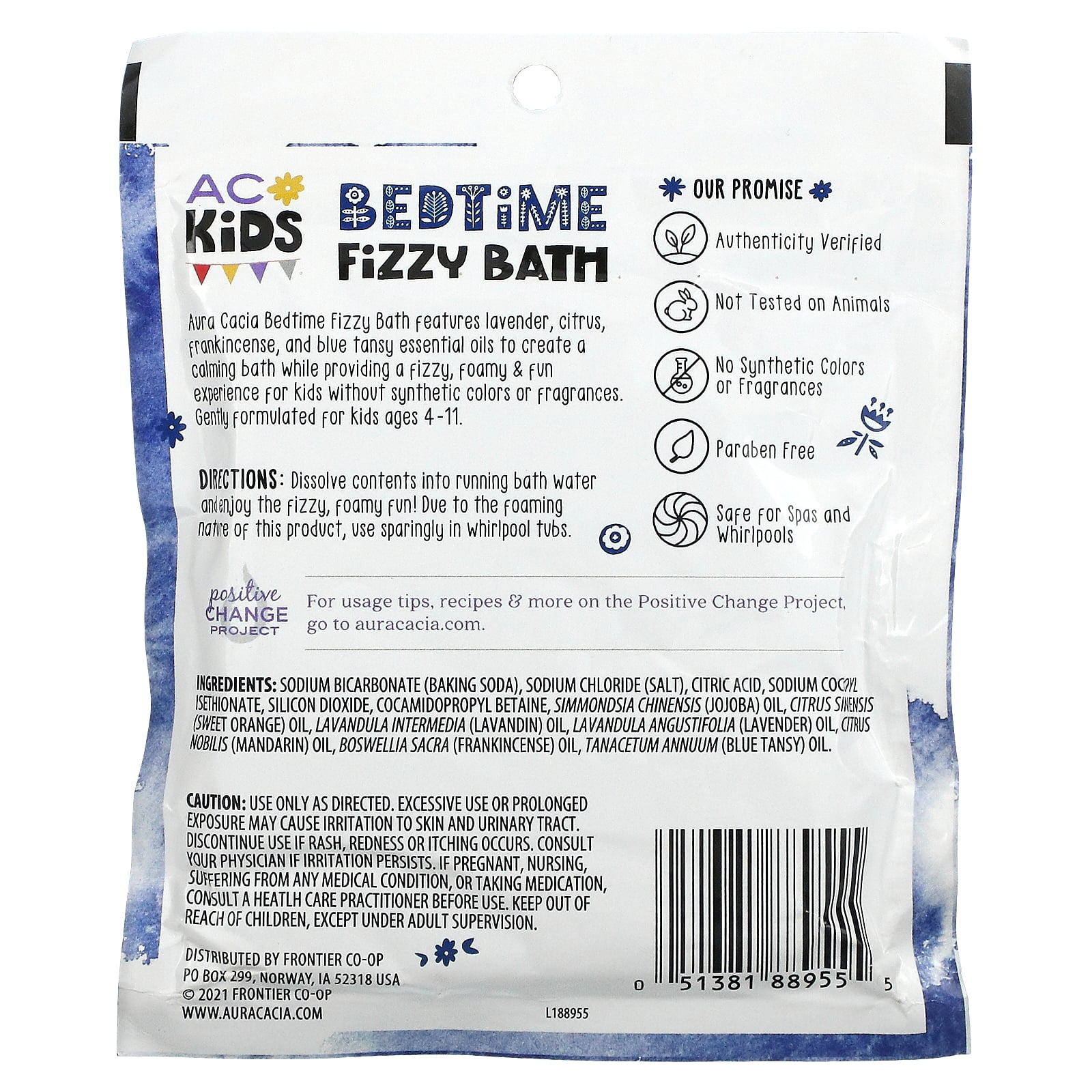 Aura Cacia, Kids, Bedtime Fizzy Bath, 2.5 oz (70.9 g) (1 Pack) Pack Of 6