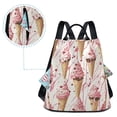 thumbnail image 5 of FORMRS Women's Travel Backpack Purse Anti-Theft Hidden Pockets Casual Shoulder Bag, Pink Ice Cream Pattern, 5 of 7