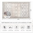 thumbnail image 4 of Balacho Elegant Vintage Boho Distressed Faux Wool Area Rug, 4' x 6', Beige, 4 of 8