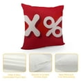 thumbnail image 4 of GOSMITH  Valentine's Day Throw Pillow Covers , Red Heart XOXO Striped Hello Valentine Hugs &amp; Kisses Decorative Pillowcases for Home Sofa Couch Cushion Decoration G414-18, 4 of 5
