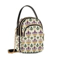 thumbnail image 7 of FORMRS Crossbody Bag for Women Quilted Travel Shoulder Cell Phone Purse with Chain Strap Handbag, Beige Floral Pattern, 7 of 7