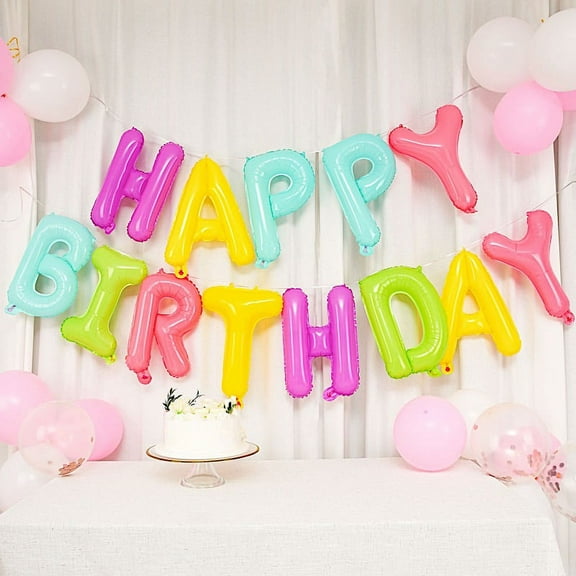 BalsaCircle Assorted 13" Happy Birthday Mylar Foil Plain Balloon Banner Party Events