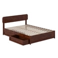 thumbnail image 2 of AFI Capri Full Solid Wood Platform Bed with Panel Footboard and Storage Drawers, Walnut, 2 of 16