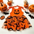 thumbnail image 5 of MEZZALL Kids Sleeveless Party Dress Cute Pumpkin Graphic Bat Print Flowy Tulle Skirt Girls Halloween Carnival Birthday Sundress Comfort Dresses, 5 of 8