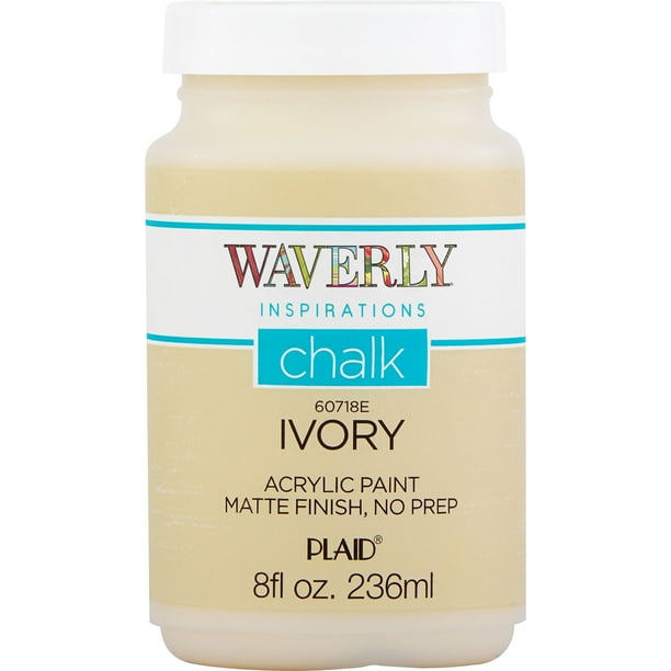 Waverly Inspirations 60718E Chalk Paint, Ultra Matte, Ivory, 8 fl oz