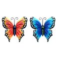 thumbnail image 1 of Metal Butterflies Decor 2Pcs Butterfly Shape Wall Hanging Decorations Indoor Outdoor Room Decor 20.5x20.5cm, 1 of 3