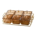 thumbnail image 4 of Plato de postre de frutos secos, contenedor de almacenamiento de alimentos para sala de estar y comedor. Marrón, 4 of 9