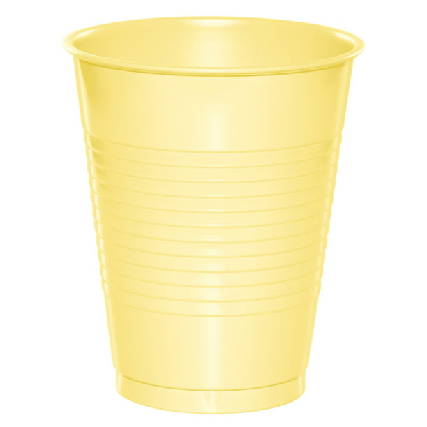 Mimosa Yellow 16 oz Plastic Cups for 20 Guests