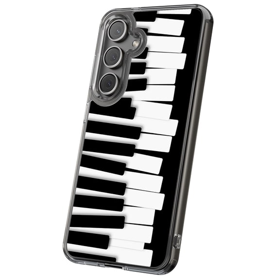 For Samsung Galaxy S20 Plus, Hybrid Clear, Piano Key Chaos Print, USA