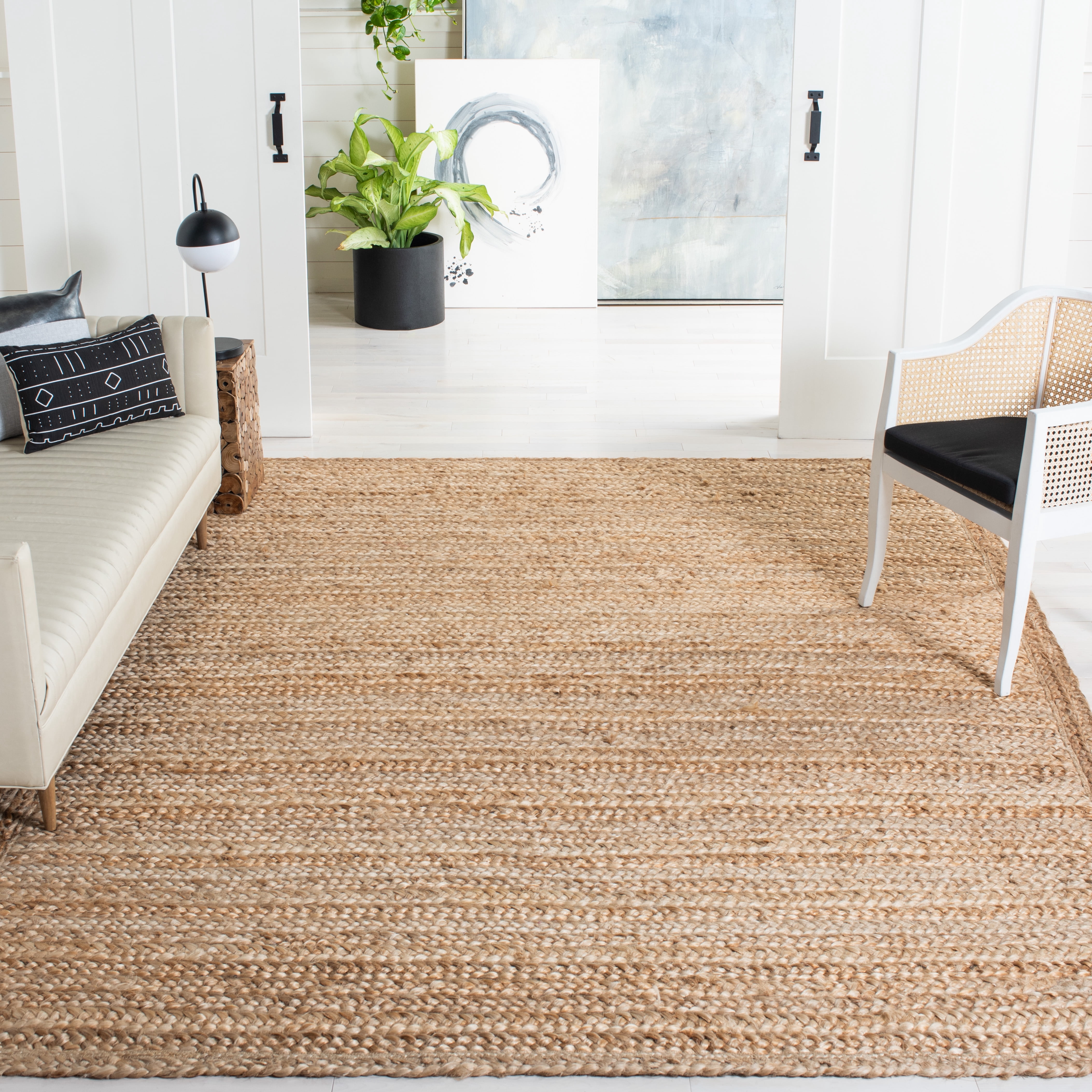SAFAVIEH Natural Fiber Kevin Abstract Area Rug, Natural, 10' x 14'