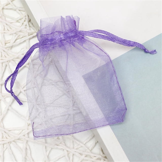 Yazoeia 100 Pcs Sheer Organza Bags, Wedding Favor Bags with Drawstring, Makeup Organza Favor Bags, Drawstring Net Gift Bags, Jewelry Gift Bags for Party Wedding Gift Return Store, CJC912-166009