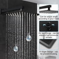 thumbnail image 6 of Black Shower Faucet Set System 10" Square Rain Shower Head and Handheld Shower, 6 of 15