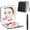 White, variant on GoXteam 1X/15X Magnifying Mirror, Pocket Mirror for Purse, Travel Makeup Mirror with 15X/1X Magnification, Travel Essentials Mirror, Precision Tweezers, for Women, Black