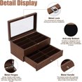 thumbnail image 3 of Miumaeov 8/12 Slots Sunglasses Display Case Wooden Sunglasses Organizer for Men & Women Glasses Display Drawer Lockable Case, 3 of 14