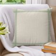 thumbnail image 3 of Pillow Covers 24x24 Set of 2, Green Grid Lines Throw Pillow Covers Decorative Couch Cushion Cover, Minimalist Stripes Linen Texture Beige Microfiber Soft Pillowcases for Bedroom Living Room Sofa, 3 of 9