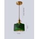 thumbnail image 5 of Lámpara colgante vintage de cristal transparente con altura ajustable para isla de cocina, comedor, bar. Lámpara colgante de techo de diseño vintage industrial, verde, 15,5 cm de diámetro, 5 of 5