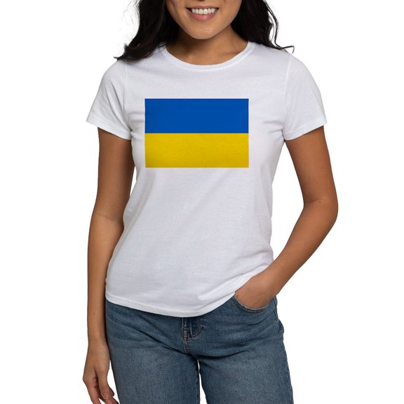 CafePress - Flag Of Ukraine T Shirt - Women's Classic T-Shirt