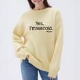 thumbnail image 2 of Aboser Yes,I'm Still Cold Me 24:7 Women's Sweaters Cozy Ribbed Knit Sweater Plus Size Long Sleeve Pullover Going Out Tops Loose Round Neck Knitwear, 2 of 7