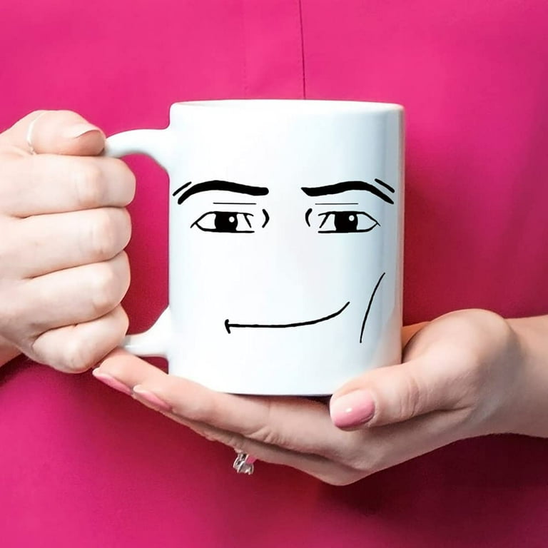 Saviola-MAN FACE Mug,Funny Gamer Mug,Birthday Mug,11oz Novelty Coffee Mug/ Cup,White,1 Count (Pack of 1) 