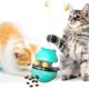 thumbnail image 1 of Juguete para gatos Onehous, divertido juguete interactivo para gatos, juguete para gatos 4 en 1 con taza dispensadora de comida para gatos ajustable y tres pelotas para gatitos para entrenamiento., 1 of 5