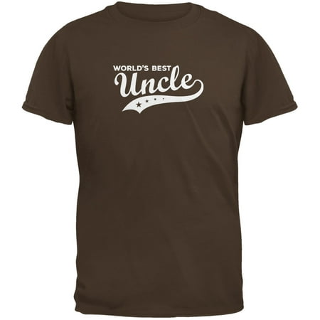 World's Best Uncle Brown Adult T-Shirt (Best Uncle In The World)