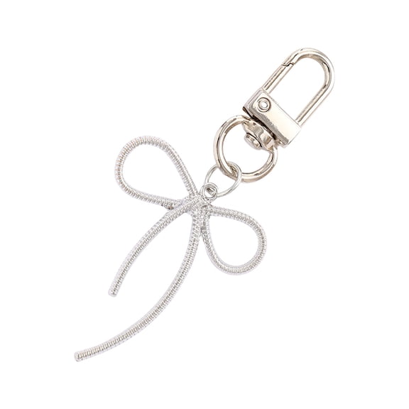 Metal Keyring Bowknot Keychain Pendant Car Key Chain Lovely Bows Keyrings Ornaments Bag Charm for Woman