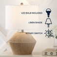 thumbnail image 5 of JONATHAN Y Alma 21.75" Coastal Rustic Iron/Rope LED Table Lamp, Brown, JYL4049A, 5 of 7