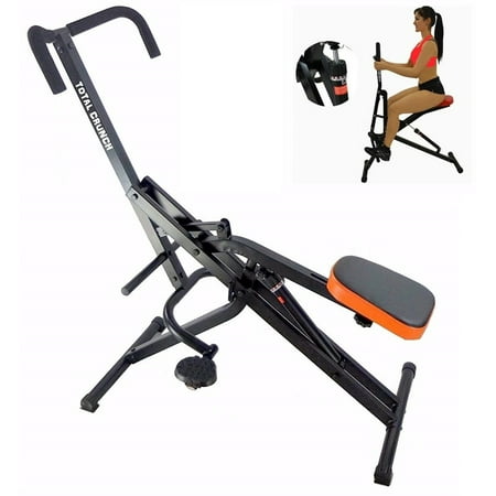 Total Crunch Power Rider AB Cruncher Row Squat Assist Machine, Glute Workout Fitness Exercise AB Core Toner Abdominal Trainer, Muscle Cardio Horse Riding Home Gym for Legs, Glutes, Buttocks w Monitor