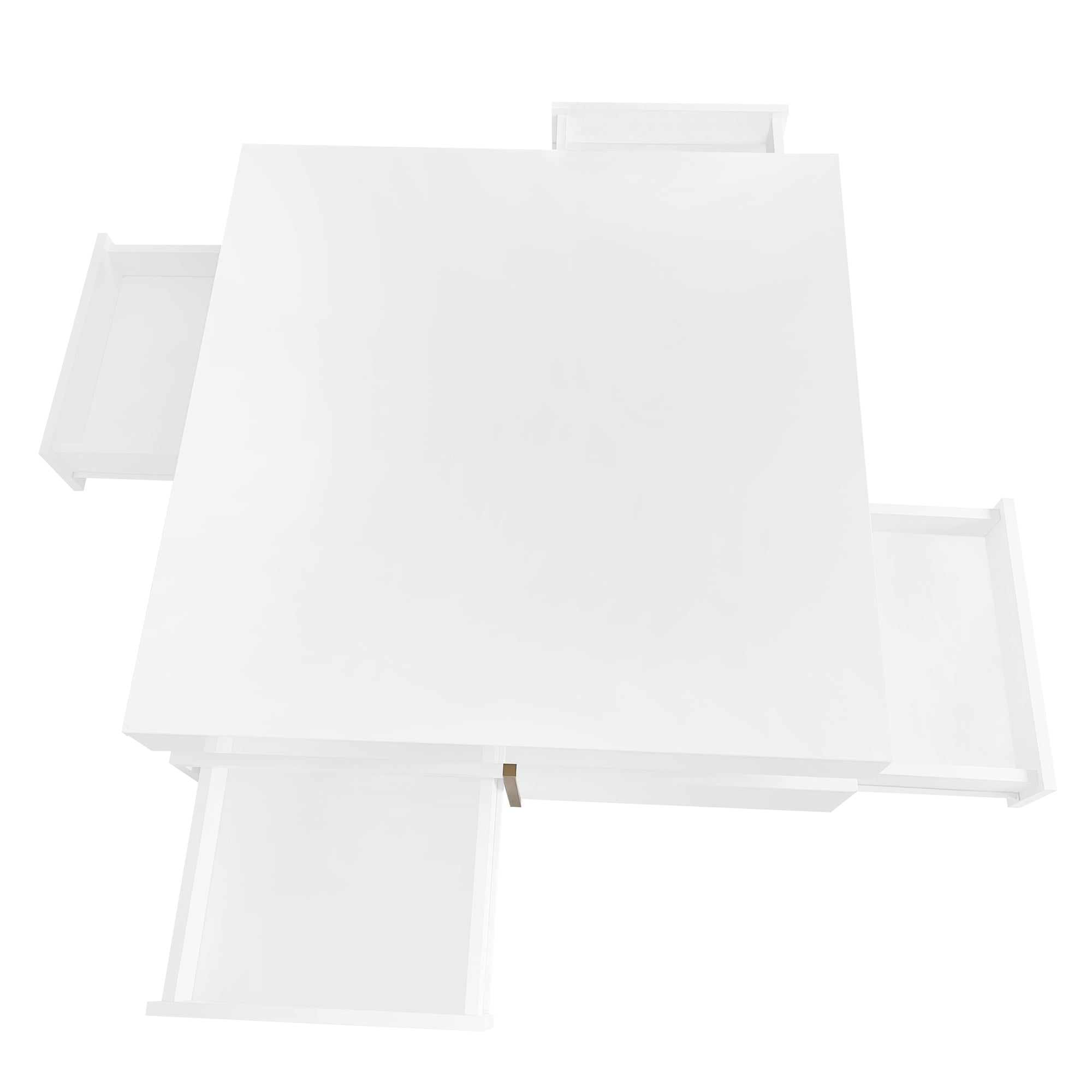 Euroco Storage Particle Board Coffee Table, White