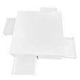 thumbnail image 3 of Euroco Storage Particle Board Coffee Table, White, 3 of 8