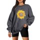 thumbnail image 1 of Gibobby Sudaderas con cremallera Suéter holgado de otoño e invierno para mujer, sin capucha con manga de hombro de Color sólido (Gris, M), 1 of 3