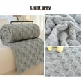 thumbnail image 6 of AuroraX Bed Blanket Twin/Twin-Xl Size Soft Solid Cute Checkerboard Fuzzy Fleece Throw Blankets Warm Cozy Lightweight Breathable Tufted Blankets for Bedroom Dorm Couch All-Season,Gray, 6 of 6