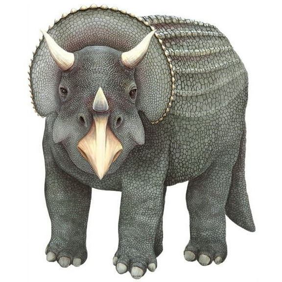 Walls of the Wild Triceratops - Grey Wall Decal Sticker
