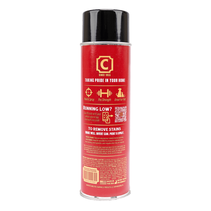 CAMPANELLI Pro Series Stain Remover - 18oz Aerosol - Point & Spray Carpet Cleaner, Spot Remover, Great For Pet Stains & Odors, Upholstery, Fabrics, & More