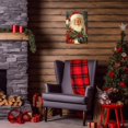 thumbnail image 2 of ZHONGYUTONG Santa Claus Canvas Wall Art Christmas Pictures Wall Decor Vintage Santa Painting for Living Room Bedroom Decor Framed (16.00" x 24.00"), 2 of 5