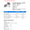 thumbnail image 2 of Front Brake Caliper Set 2 - Compatible with 2000 - 2006 BMW X5 2001 2002 2003 2004 2005, 2 of 2